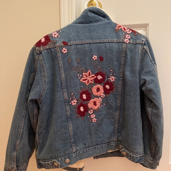 Topshop denim moto jacket - Picture 3 of 3